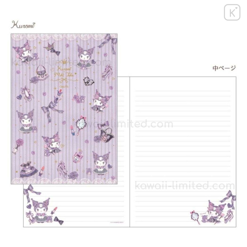 Japan Sanrio Takeimiki A5 Notebook - Kuromi / Dark Feminine