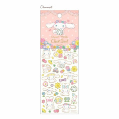 Japan Sanrio × Miki Takei Gold Foil Clear Sticker - Cinnamorll / Pastel Bouquet
