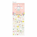 Japan Sanrio × Miki Takei Gold Foil Clear Sticker - Cinnamorll / Pastel Bouquet - 1