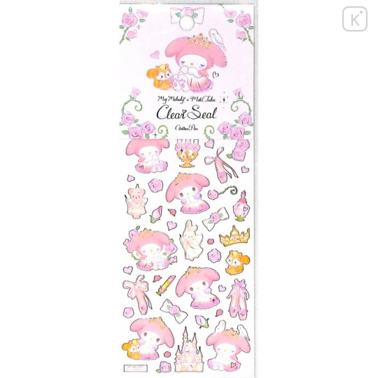 Japan Sanrio × Miki Takei Gold Foil Clear Sticker - My Melody / Fairy Tale Princess - 1