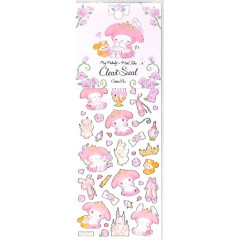 Japan Sanrio × Miki Takei Gold Foil Clear Sticker - My Melody / Fairy Tale Princess