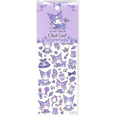 Japan Sanrio Takeimiki Gold Foil Clear Sticker - Kuromi / Dark Feminine