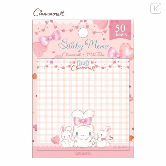 Japan Sanrio × Miki Takei Sticky Notes - Cinnamorll / Pastel Bouquet - 1
