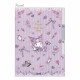 Japan Sanrio × Miki Takei 3 Pockets A5 Clear File - Kuromi / Dark Feminine