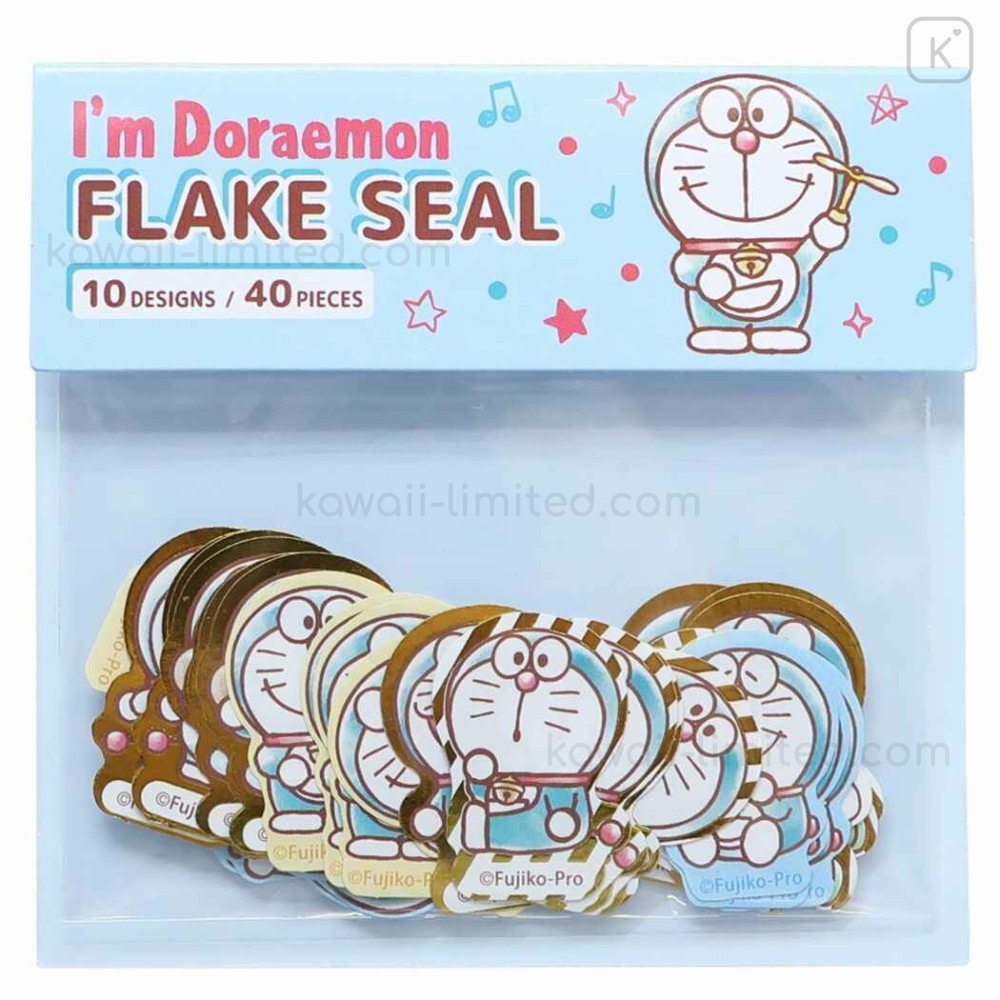 Japan Doraemon Gold Foil Clear Sticker Im Doraemon Kawaii Limited