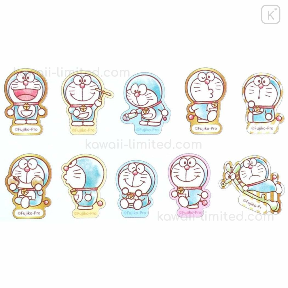 Japan Doraemon Gold Foil Clear Sticker Im Doraemon Kawaii Limited