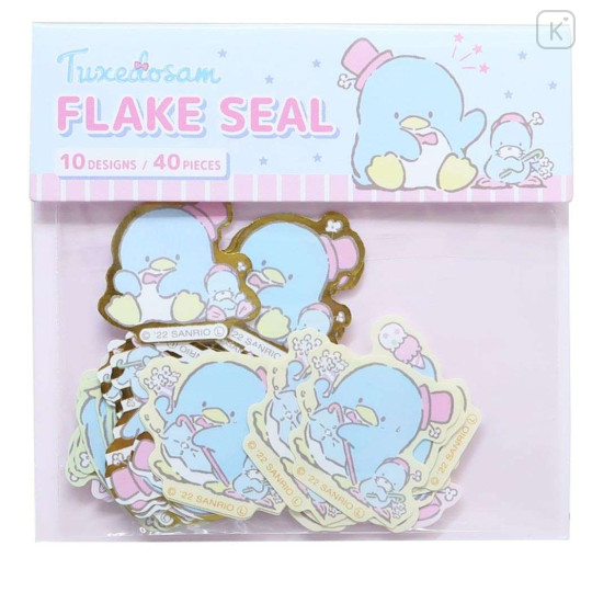 Japan Sanrio Die-cut Flake Seal Sticker Pack - Tuxedosam - 1