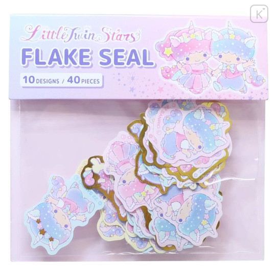 Japan Sanrio Die-cut Flake Seal Sticker Pack - Little Twin Stars - 1