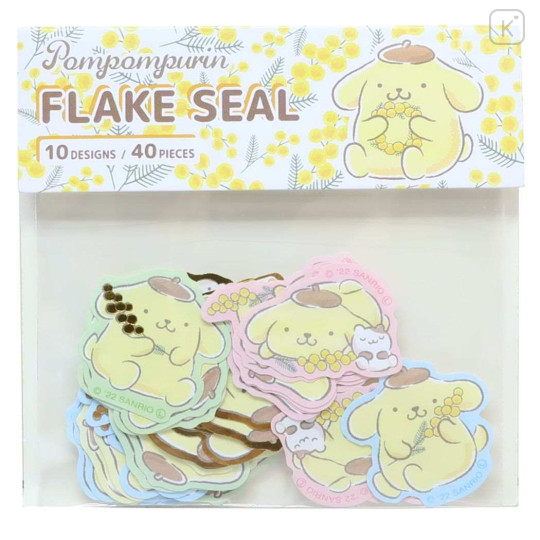 Japan Sanrio Die-cut Flake Seal Sticker Pack - Pompompurin - 1