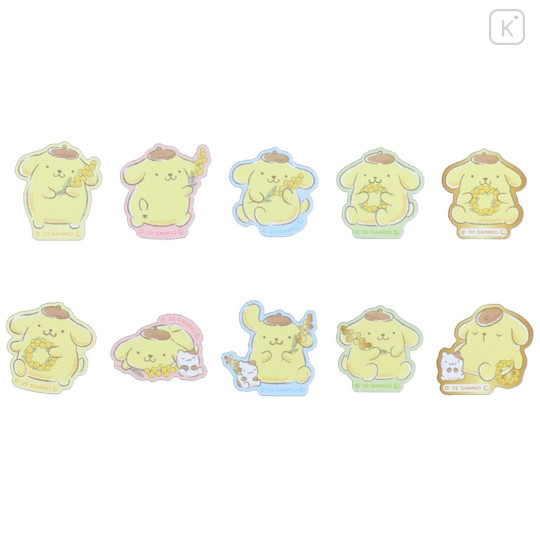 Japan Sanrio Die-cut Flake Seal Sticker Pack - Pompompurin - 2