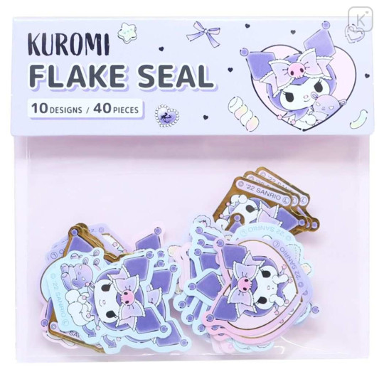 Japan Sanrio Die-cut Flake Seal Sticker Pack - Kuromi - 1