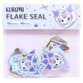 Japan Sanrio Die-cut Flake Seal Sticker Pack - Kuromi - 1