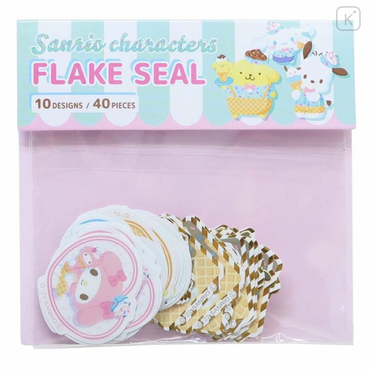 Japan Sanrio Die-cut Flake Seal Sticker Pack - Mix / Dessert - 1