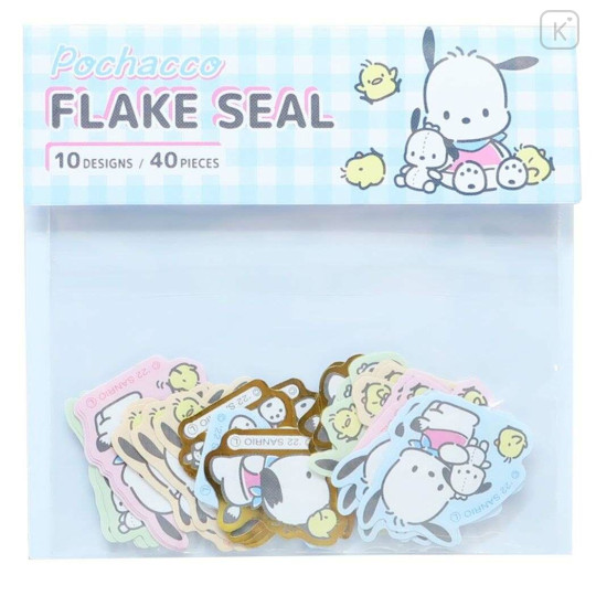 Japan Sanrio Die-cut Flake Seal Sticker Pack - Pochacco - 1