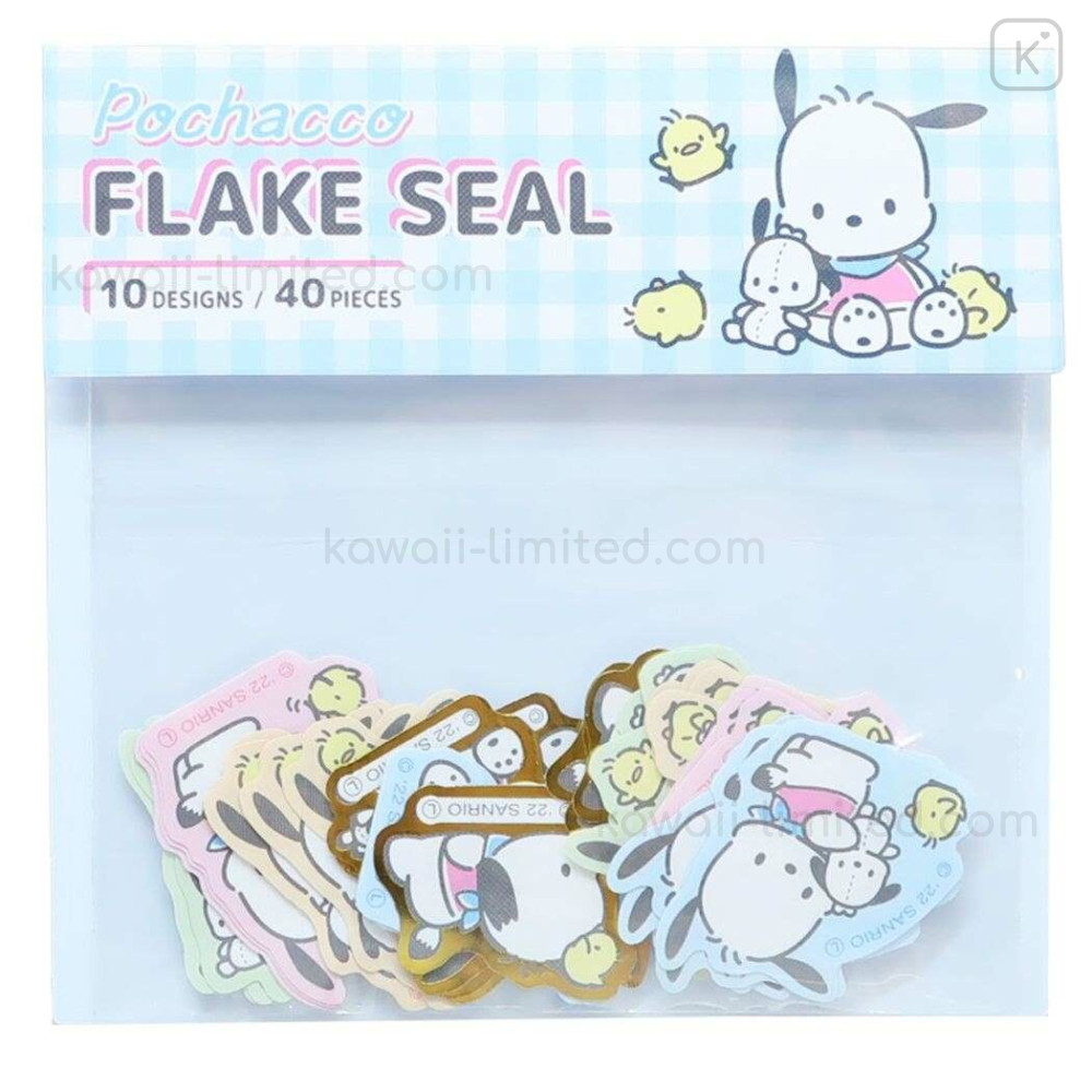 Japan Sanrio Die-cut Flake Seal Sticker Pack - Pochacco