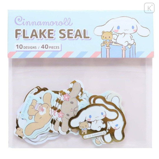 Japan Sanrio Die-cut Flake Seal Sticker Pack - Cinnamoroll - 1