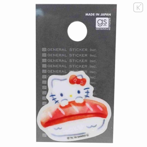 Japan Sanrio Vinyl Sticker - Hello Kitty / Sushi Tuna - 1