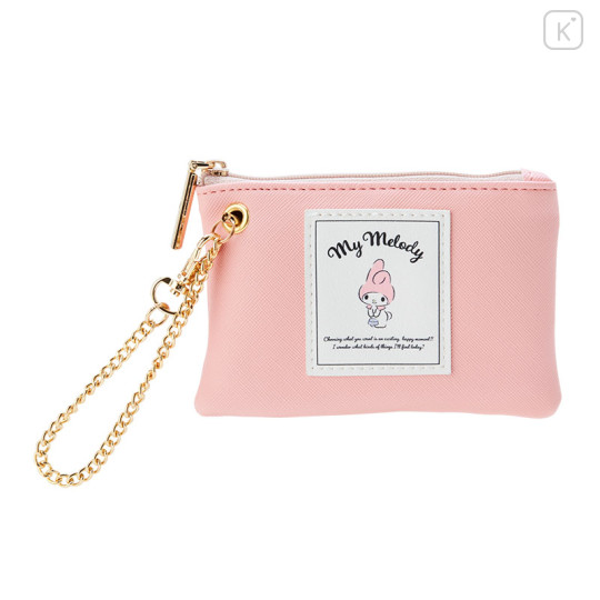 Japan Sanrio Key & Card Pouch with Reel - My Melody - 1