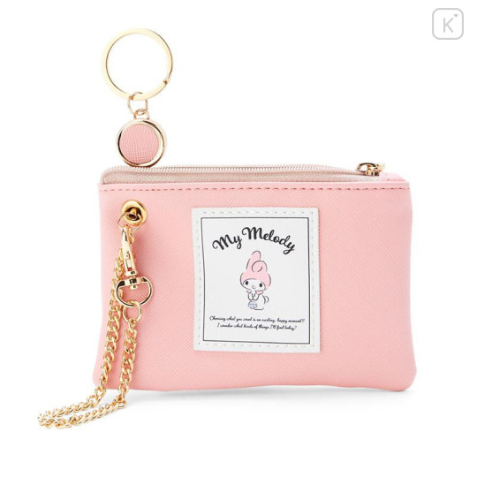 Japan Sanrio Key & Card Pouch with Reel - My Melody - 4