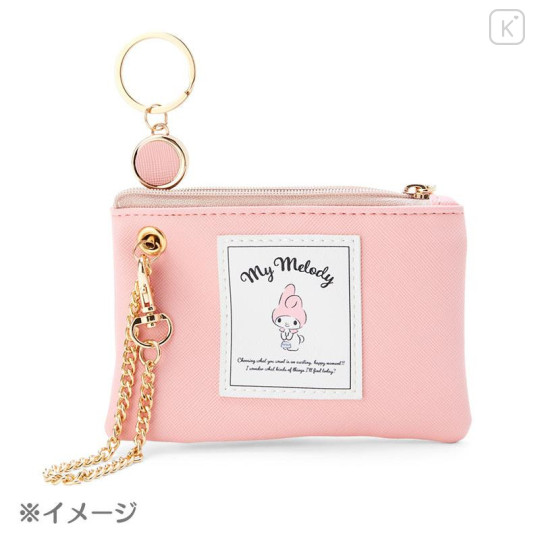 Japan Sanrio Key & Card Pouch with Reel - Pompompurin - 4