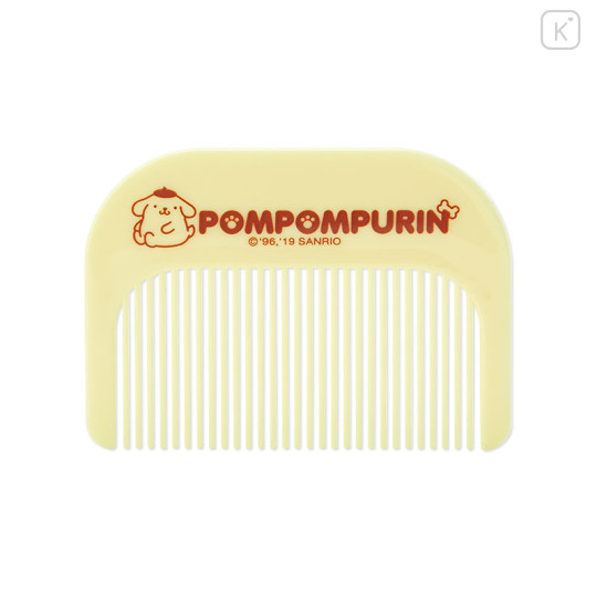 Japan Sanrio Original Face Mirror & Comb Set - Pompompurin - 3