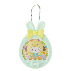 Japan Sanrio Original Button Badge & Stand Charm - Pochacco / Easter