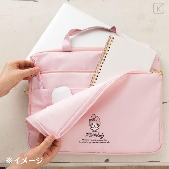 Japan Sanrio Original Convenient Pocket Laptop Case - Kuromi - 6