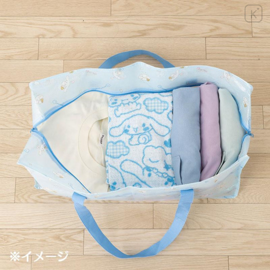 Japan Sanrio Original Foldable Zipper Storage Bag (L) - Kuromi - 4