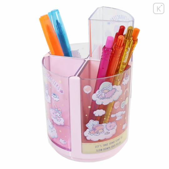 Japan Sanrio Rotating Pen Stand - Mix Characters / Sky - 3