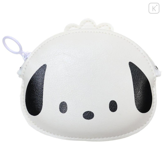 Japan Sanrio Face Coin Purse - Pochacco / Smile - 1