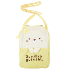 Japan San-X Pocket Shoulder Bag - Sumikko Gurashi / Hyokkori Cat