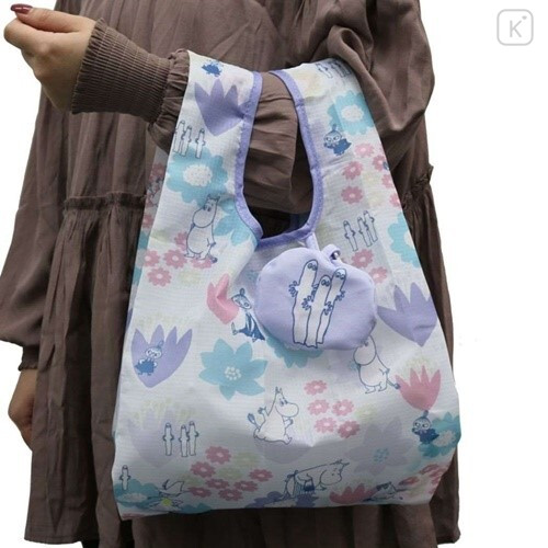 Japan Moomin Tetemo Eco Shopping Bag - Friends - 2