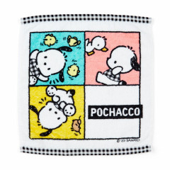 Japan Sanrio Original Hand Towel - Pochacco / Check Design
