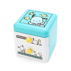 Japan Sanrio Plastic Chest Drawer - Pochacco / Check Design