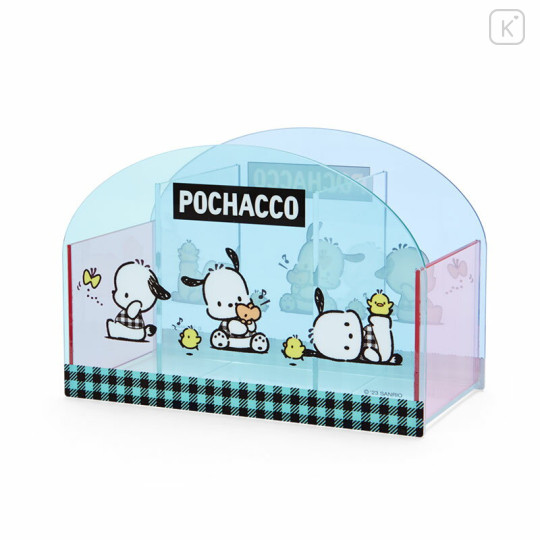 Japan Sanrio Acrylic Multi Stand - Pochacco / Check Design - 1