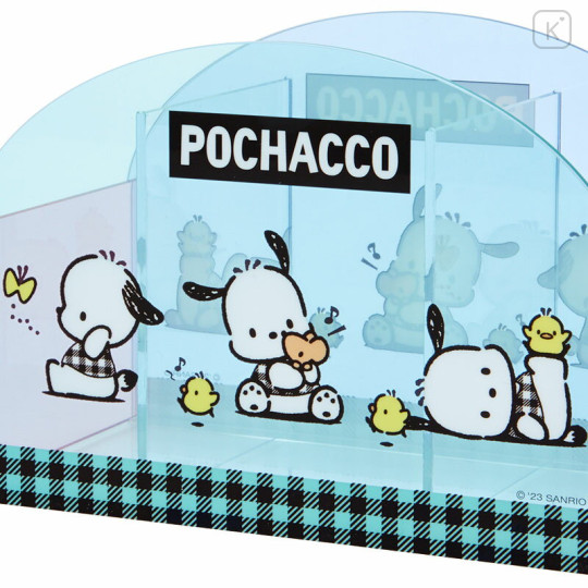 Japan Sanrio Acrylic Multi Stand - Pochacco / Check Design - 3