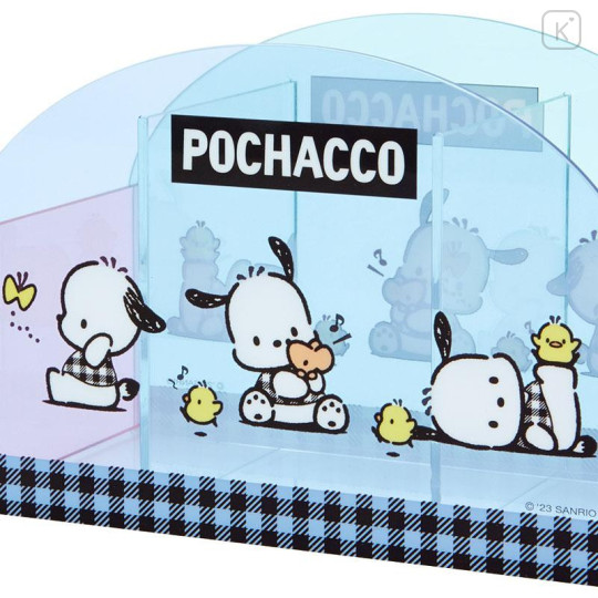 Japan Sanrio Acrylic Multi Stand - Pochacco / Check Design - 4
