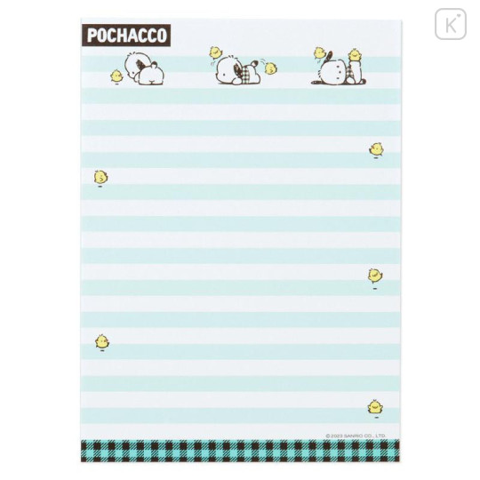 Japan Sanrio Original Letter Set - Pochacco / Check Design - 6
