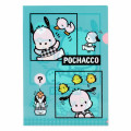 Japan Sanrio Original Clear File 2pcs Set - Pochacco / Check Design - 3