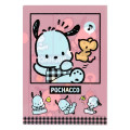 Japan Sanrio Original Clear File 2pcs Set - Pochacco / Check Design - 5