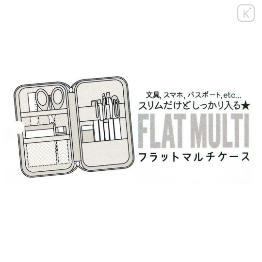 Japan Pokemon Flat Multi Case Poch - Cafe Time / Beige - 4