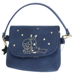 Japan Pokemon Mini Pouch - Pikachu & Piplup / Navy