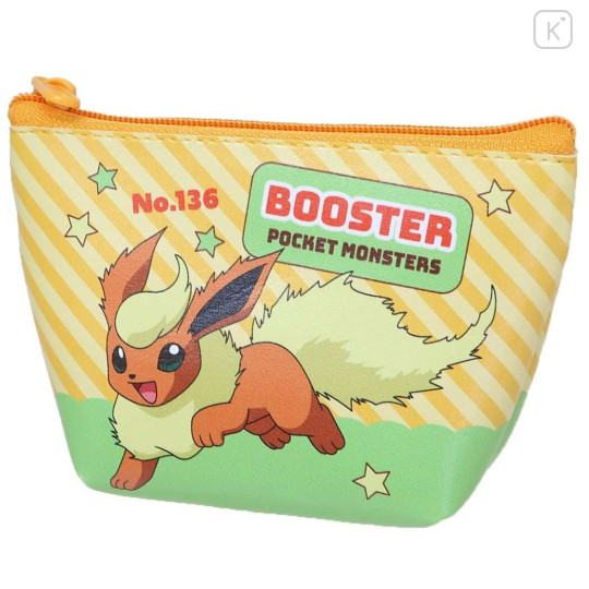 Japan Pokemon Triangular Small Pouch - Eevee / Booster No.136 - 1