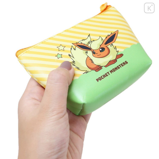 Japan Pokemon Triangular Small Pouch - Eevee Evolution : Flareon No.136 - 2
