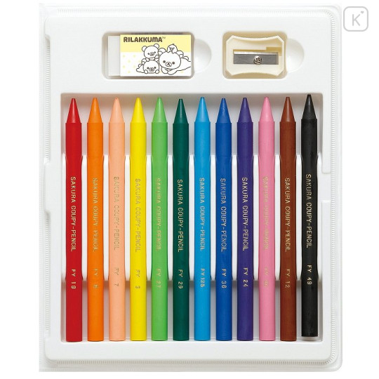 Japan San-X 12 Coupy Colored Pencil - Rilakkuma - 2
