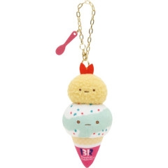 Japan San-X Sumikko Gurashi Keychain Plush - Tokage / Shrimp Flying Tail Baskin Robbins Ice-cream