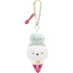 Japan San-X Sumikko Gurashi Keychain Plush - Tokage / Shirokuma Baskin Robbins Ice-cream