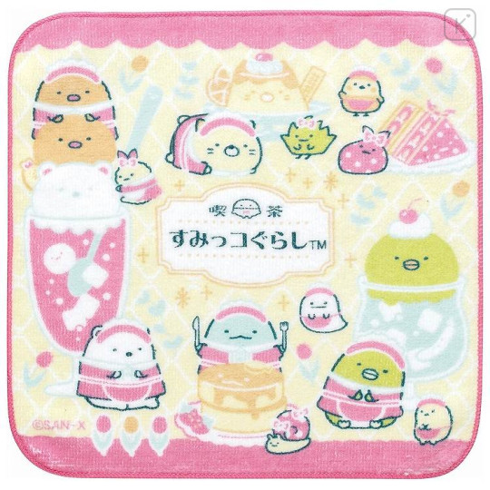 Japan San-X Mini Towel Handkerchief - Sumikko Gurashi / Maid Cafe - 1