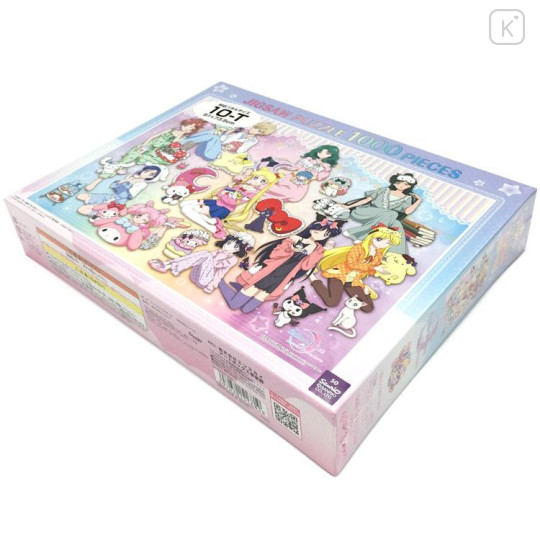Japan Sailor Moon × Sanrio Characters 1000 Jigsaw Puzzle - Pajama Party - 2