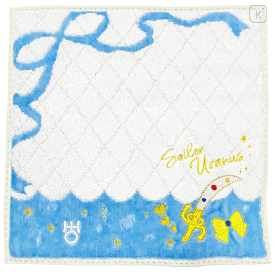 Japan Sailor Moon Mini Towel Embroidery Handkerchief - Sailor Uranus - 1